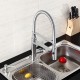 Robinet de cuisine Contemporain Avec spray démontable Laiton Chromé