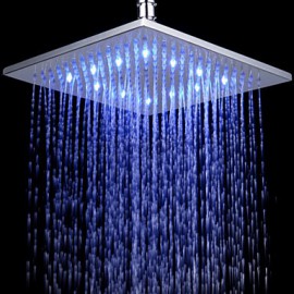 Douche à effet de pluie dissimulé à LED 30 * 30 CM Pommeau de douche Douche  à effet de pluie Pulvérisateur de plafond Raccord encastré Changements de