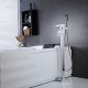 Cascade/Douchette inclue/Position sur plancher - Robinet de baignoire - Contemporain - en Laiton