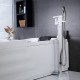 Cascade/Douchette inclue/Position sur plancher - Robinet de baignoire - Contemporain - en Laiton