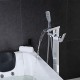 Cascade/Douchette inclue/Position sur plancher - Robinet de baignoire - Contemporain - en Laiton