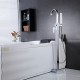 Douchette inclue/Position sur plancher - Robinet de baignoire - Contemporain - en Laiton