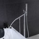 Douchette inclue/Position sur plancher - Robinet de baignoire - Contemporain - en Laiton