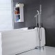 Douchette inclue/Position sur plancher - Robinet de baignoire - Contemporain - en Laiton