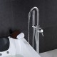 Douchette inclue/Position sur plancher - Robinet de baignoire - Contemporain - en Laiton