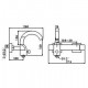 contemporaine robinet en laiton massif baignoire (sans douche à main)