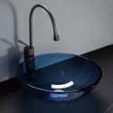 Lavabo Rond À Poser En Verre Trempé Pour Salle De Bain 2 Couleurs