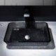 Lavabo De Comptoir En Verre Noir Sans/Avec Robinet Pour Salle De Bain D'Hôtel