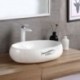 Lavabo En Céramique Blanche Pour Toilettes De Salle De Bain