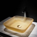 Lavabo Carré À Poser En Verre L40,5 Cm Pour Salle De Bain