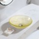 Évier De Comptoir Jaune Dans Un Style Mini En Verre Trempé Pour Salle De Bain