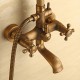 Robinet de douche - Antique - Douche pluie / Douchette inclue - Laiton (Laiton Antique)