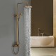 Pommeaux de Douche Montage mural with Laiton antique 1 poignée 3 trous