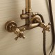 Robinet de douche - Antique - Douche pluie / Douchette inclue - Laiton (Laiton Antique)