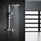 Robinet de douche - Contemporain - Cascade / Douche pluie / Douchette inclue - Laiton (Chromé)