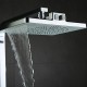 Robinet de douche - Contemporain - Cascade / Douche pluie / Douchette inclue - Laiton (Chromé)