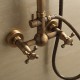 Robinet de douche - Antique - Douche pluie / Douchette inclue - Laiton (Laiton Antique)