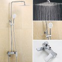 Robinet de douche - Contemporain - Douche pluie / Douchette inclue - Laiton ( Chromé )