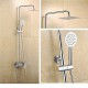 Robinet de douche - Contemporain - Douche pluie / Douchette inclue - Laiton ( Chromé )