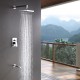 Pommeaux de Douche Montage mural with Chrome 1 poignée 3 trous