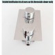 Robinet de douche - Contemporain - LED / Thermostatique / Douche pluie / Douchette inclue - Laiton (Chromé)