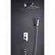 Robinet de douche - Contemporain - LED / Thermostatique / Douche pluie / Douchette inclue - Laiton ( Chromé )