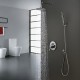 Robinet de douche - Contemporain - Douche pluie / Douchette inclue - Laiton (Chromé)