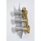 Robinet de douche - Contemporain - Thermostatique / Douche pluie / Douchette inclue - Laiton (Chromé)