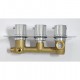 Robinet de douche - Contemporain - Thermostatique / Douche pluie / Douchette inclue - Laiton (Chromé)