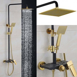 Robinet de douche - Contemporain - Douche pluie / Douchette inclue - Laiton ( Chromé )