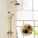 Robinet de douche - Antique - Douche pluie / Douchette inclue - Laiton (Laiton Antique)