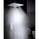 Robinet de douche - Contemporain - LED / Thermostatique / Douche pluie / Douchette inclue - Laiton (Chromé)