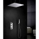 Robinet de douche - Contemporain - LED / Thermostatique / Douche pluie / Douchette inclue - Laiton (Chromé)