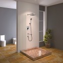 Robinet de douche - Contemporain - Douche pluie / Douchette inclue - Laiton ( Chromé )