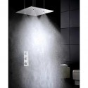 Robinet de douche - Contemporain - Thermostatique / Douche pluie / Douchette inclue - Laiton (Chromé)