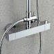 Robinet de douche - Contemporain - Cascade / Thermostatique / Douche pluie / Douchette inclue - Laiton (Chromé)