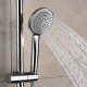 Robinet de douche-Contemporain-Douche pluie / Douchette inclue-Laiton(Chromé)