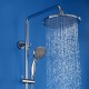 Robinet de douche - Contemporain - Douche pluie / Douchette inclue - Laiton (Chromé)