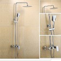 Robinet de douche - Contemporain - Douche pluie / Douchette inclue - Laiton ( Chromé )