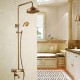 Robinet de douche - Antique - Douche pluie / Douchette inclue - Laiton (Laiton Antique)