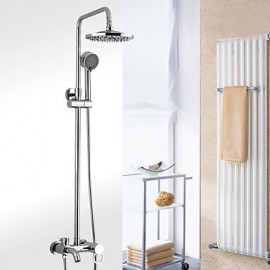 Robinet de douche - Contemporain - Douche pluie / Douchette inclue - Laiton (Chromé)