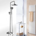 Robinet de douche - Contemporain - Douche pluie / Douchette inclue - Laiton (Chromé)