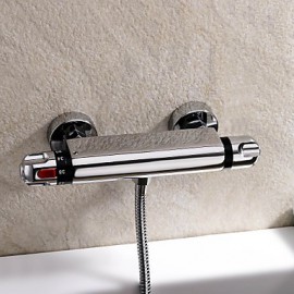 Robinet de douche - Contemporain - Thermostatique - Laiton (Chromé)