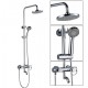 Robinet de douche - Contemporain - Douche pluie / Douchette inclue - Laiton (Chromé)