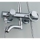 Robinet de douche - Contemporain - Douche pluie / Douchette inclue - Laiton (Chromé)