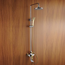 Robinet de douche - Contemporain - Jet de côté - Laiton (Chromé)