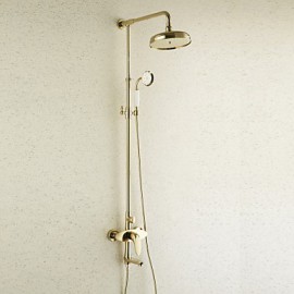 Robinet de douche - Antique - Douche pluie / Douchette inclue - Laiton (Ti-PVD)