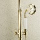 Robinet de douche - Antique - Douche pluie / Douchette inclue - Laiton (Ti-PVD)