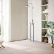 Robinet de douche - Contemporain - Douchette inclue / Position sur plancher - Laiton (Chromé)