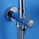 Robinet de douche - Contemporain - Thermostatique / Douche pluie / Douchette inclue - Laiton (Chromé)